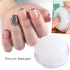 Dornail Clear Silicone Nail Stamper French Tip Nail Art Stamper Jelly Stamper for Nails French Nail Stamper Kit Manicure Nail Art Tools