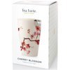 Tea Forte Kati Cup Ceramic Tea Infuser Cup with Infuser Basket and Lid for Steeping, Cherry Blossoms