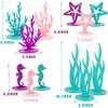 24 Pcs Mermaid Birthday Decorations Felt Table Centerpiece Under the Sea Party Decorations Supplies for Ocean Theme Little Mermaid Birthday Party Baby Shower
