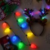 JOYIN 2PCS Christmas LED Necklace and Reindeer Headband, Light Up Christmas Necklace with 9 Bulbs, Christmas Headwear Christmas and Holiday Parties Xmas Costume Accessories Christmas Party Favors.