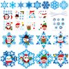 BeYumi Christmas Snowflake Craft Kit - 123Pcs Winter Snowflake Craft Kit DIY Hanging Ornament Make Your Own Snowflake Decoration Set Xmas Holiday Party Favor Tree Home Classroom Art Supplies for Kids