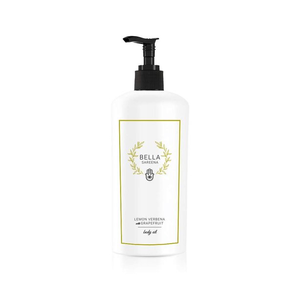 Organic All Natural Bella Sareena Spa Lemon Verbena & Grapefruit Essential Bath Body Oil 8 oz Moisturizing Citrus