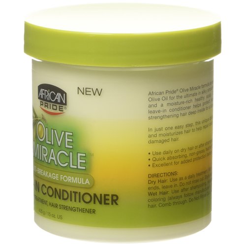 African Pride Olive Miracle Leave-in Conditioner, 15 Ounce