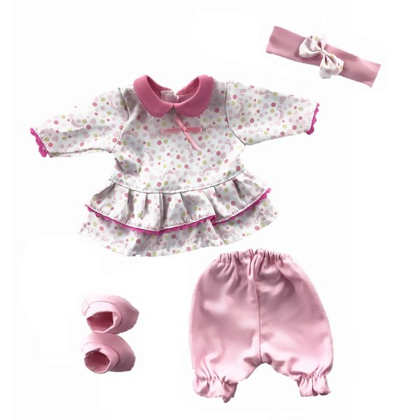 Pedolltree Reborn Baby Dolls Clothes 16 inch Girl 5 Piece Set for 16-17 inch Reborn Baby Girl Dolls