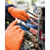 Atlantic Safety Products Orange Lightning Exam Gloves, Disposable, Powder-Free Nitrile Gloves, Orange, Small, 100-Ct