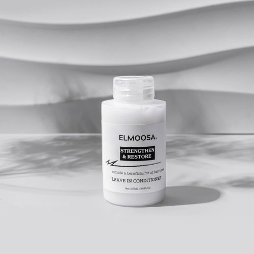 ELMOOSA LEAVE IN CONDITIONER,100ML ENRICHED WITH VARIOUS ADVANCED MOISTURIZING INGREDIENTS,HYDRATES & STRENGTHENS HAIR.