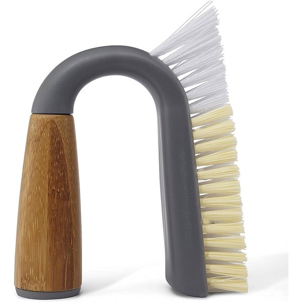 Full Circle Grunge Buster Grout & Tile Scrub Brush, Grey
