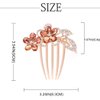 Bohend Rhinestone Hair Comb Flower Crystal Hairpieces Wedding Hair Accessories Jewelry for Women and Girls (Champagne)