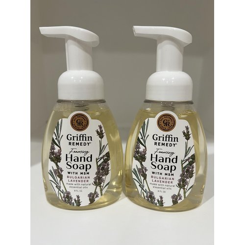Griffin Remedy Foaming Hand Soap - Lavender Essential Oils and Organic MSM, Moisturizing, All-Natural, Paraben-Free 8 fl oz, 2 count