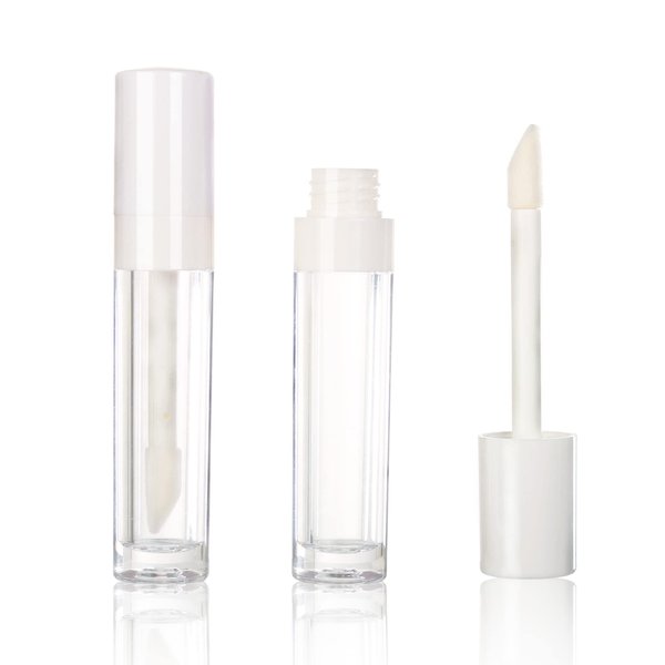 COSIDEA 30pcs White Empty 8ml 0.27oz PETG Lip Gloss Tubes with Big Doe Foot Wand，Lipgloss Containers，Concealer Tube Packing Container Bulk Wholesale