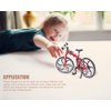 Lynkaye 1pcs Mini Bike Finger Mountain Bike Zinc Alloy Finger Mountain Bike Mini Bicycle Model Cool Boy Toy Decoration Crafts for Home,Bedroom,Living Room,Office, Study Decoration (Blue)