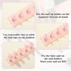 Prasacco 2 Sets Nail Stand for Painting Nails, Acrylic Nail Holder for Press on Nails Display with 96 pcs Reusable Adhesive Putty Magnetic Fake Nail Holder for Painting for Home DIY Salon(White+Pink)