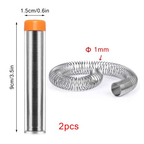 2Pcs Solder Wire,1mm Diameter Rosin Core Solder for Electronic Electrical Soldering Components Repair(Net 20g)