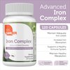 Zahler - Iron Supplement with Vitamin C - Capsule Iron Pills for Women and Men - High Absorption, Easy on Stomach, Kosher Ferrous Iron Supplements with Vitamins C, B12, Folate & More - 100 Count