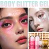 TIRDET Body Glitter Gel, Face Glitter Body Shimmer