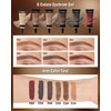 Tinted Eyebrow Gel Kit-2PCS Burgundy Thickening Brow Gel para cejas,Colored Brow Fillers Brow Glue,Long Lasting Waterproof Eyebrow Makeup,Halloween Makeup for Women with 2 Eyebrow Brushes-Set 06