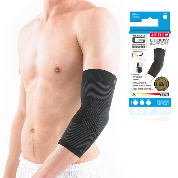 Neo-G Elbow Support for Tendonitis, Joint Pain, Tennis, Golf, Sports - Tennis Elbow Brace Arm Support - Multi Zone Elbow Compression Sleeve - Airflow - XL