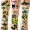 CupaPlay 290 PCS Camouflage Tattoos Temporary Stickers for Kids - Army Theme Party Supplies Decorations Birthday Baby Shower Party Favors Goodie Bag Stuffers Favors Prize(30 Sheets)