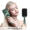 Hair Brush paddle comb Dinosaurs And Tropical Leaves for Thick Hair & Anti Static Detangling