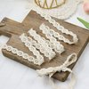 Takemay Cotton Lace Ribbon, Beige Lace Trim for Scrapbooking Gift Package Wrapping,Crocheted Lace Trim DIY Craft Ribbon,10 Yards (1CM)