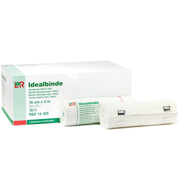 Lohmann&Rauscher 58410 Idealbinde Short Stretch Elastic Bandage, 8" Wide x 5.5 Yard Long Roll
