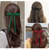 8PCS Ribbon Bows knot Hair Clips for Women Girls, Silky Satin Tassel Barrettes With Long Tail, Cute Ponytail Holder Hair Styling Accessories (8 colors Brown)