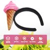 POPETPOP Ice Cream Headband Dress Up Ice Cream Cone Headband Ice Cream Party Hat Costume Party Accessory Headband Novelty Headwear Dessert Headpiece Food Cosplay