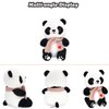 9.8'' Panda Dolls with Love Heart Scarf, Soft Stuffed Plush Animal Toys Plushies Valentines Day Decor Birthday Gifts for Her/Girlfriend Lover Mom Kids (Pink)