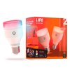 LIFX color, A19 1100 lumens, Wi-Fi Smart LED Light Bulb, Billions of colors and Whites, No bridge required, Works with Alexa, Hey Google, HomeKit and Siri multicolor (Pack of 2)
