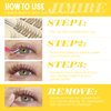 JIMIRE Brown Self Adhesive Eyelashes Press on Lash Clusters Natural Look Pre Glued Brown Cluster Eyelash Extension Wispy 10-12MM Brown Individual Lashes Clear Band Reusable Self Adhesive Lashes