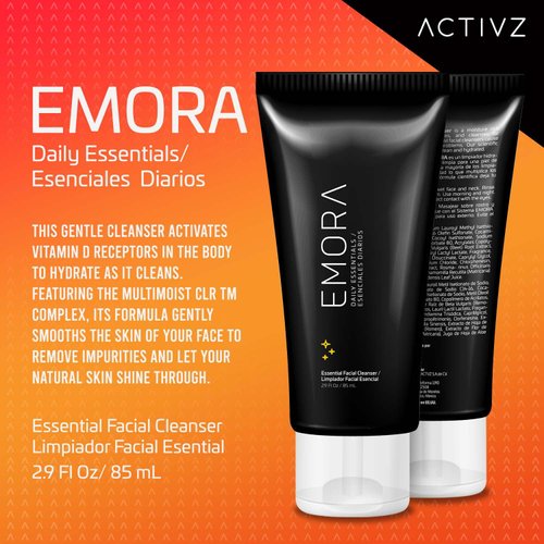 Activz - EMORA Essential Facial Cleanser - Gentle yet Potent Skin Care with MultiMoist CLR, Aloe Leaf, Matricaria & Rosemary Extracts - Cleanses, Hydrates, and Heals for Youthful Radiance - 85 ml