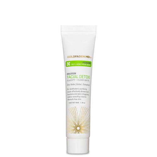 GOLDFADEN MD Facial Detox Mask | Clarifying Face Mask w/Zinc Oxide, Sulfur, Salicylic Acid & Grapefruit | Purifying Deep Clean | Minimizes the Appearance of Redness, Blackheads & Pores .5 fl oz