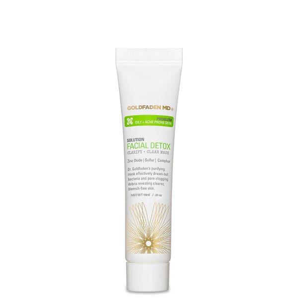 GOLDFADEN MD Facial Detox Mask | Clarifying Face Mask w/Zinc Oxide, Sulfur, Salicylic Acid & Grapefruit | Purifying Deep Clean | Minimizes the Appearance of Redness, Blackheads & Pores .5 fl oz