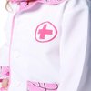 StoryBook Wishes Kids Doctor Coat & Face Mask for Kids Doctor Costume | Doctor Dress Up for Kids | Pink and White - Size 4-6