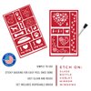2 Etching Stencils Reusable Template - Kitty Stencils for Painting, Crafting - Kitty Cat Etch Stencil, Puppies, Cat Paw Print Theme - Self Stick Stencil Set with Brush