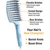 KTKUDY Wet & Dry Vented Detangling Hair Brush - Glides Through Tangles Detangler Brush with Boar Bristles For Women Men & Kids - Faster Blow Drying - Curved HairBrush