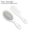 T3 Detangle Duo Brush Set | Detangling Brush and Shower Comb Set | Comb to Disperse Liquid & Brush to Detangle Wet Hair| For All Hair Lengths and Textures, white, 1 Count (Pack of 1)