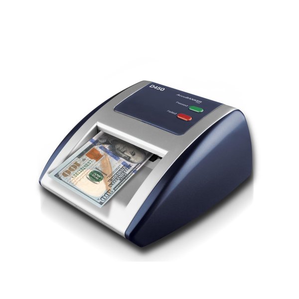 AccuBANKER D450 Counterfeit Money Checker Machine, Magnetic, Infrared, Watermark and Micro-printing Detection in less than 1 Second with Audible and Visual Alert for Suspicious Bill