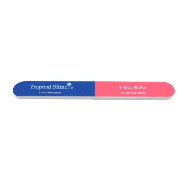 Tropical Shine 4-Way Small Nail Buffer, 5.5 Inches