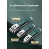 NEMIBAD 4 Pcs Manicure Set Stainless Steel Nail Clippers, Beauty Tool Portable Set Professional Grooming Kits, Travel Nail Kit for Men and Women (Green)