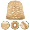 2pcs Rustic Woven Bamboo Lamp Shade Pendant Light Cover for Ceiling Lights Versatile Replacement Lampshade for Home Decor Softens Bright Light Easy to Install