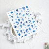 Cute Sea Animal Nail Art Stickers, Laser Little Animal Self-Adhesive Sticker Design, 3D Butterfly Birds Dragonfly Jellyfish Conch Shell Nail Transfer Decals for Women Girls Manicure Beach Decorations