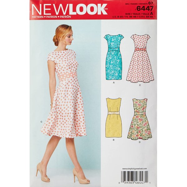 NEW LOOK Patterns Misses' Dresses A (8-10-12-14-16-18-20) 6447