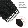 ABH AMAZINGBEAUTY HAIR Remi Seamless Curly Tape in Hair Extensions 4b Semi-permanent Double Sided Tape on Extensions Jet Black 18 Inch 50 Gram 20pcs