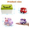 ZHENDUO BLASTER 8 Pack Mini Toy Cars for Toddlers 1-3 Pull Back Cars for Toddlers 1 2 3 4 Year Old Truck Toys Friction Powered Car Kids Boys Birthday Gifts Easter Basket Stuffers Baby Girls Toys