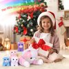 5 Pieces Cat Stuffed Animals for Girls, 1 Big Colorful Mommy Cat with 4 Mini Kittens, Soft Plush Toys for Kids 3 4 5 6 7 8 9 Years, for Baby, Toddler, Girls, Boys