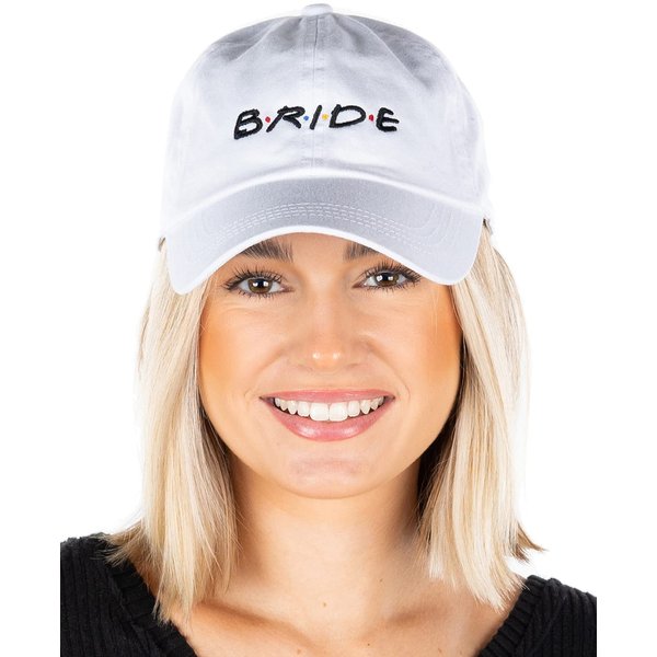 Funky Junque Bridal Baseball Cap - B*r*i*d*e - White
