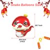Cute Snake Balloons Chinese Red Snake Foil Balloons Chinese New Year Decorations 2025 Lunar New Years Eve Party Supplies 2 Pcs