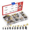 QCDENG 40PCS Electric Motor Carbon Brushes Replacement Repair Tool Set,10 Different Sizes Graphite Carbon Brush for Motor