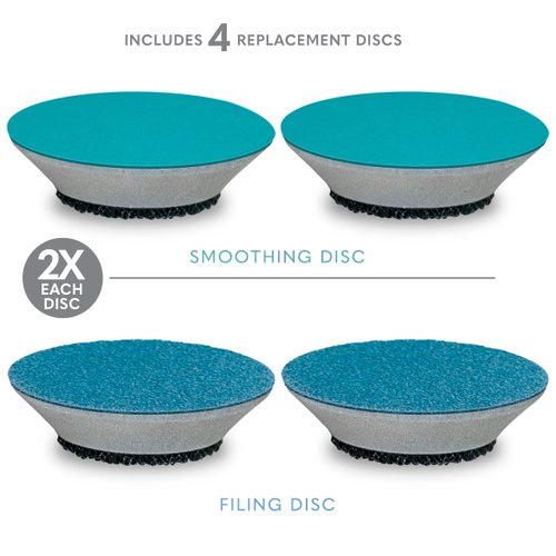 Replacement Discs for Bellasonic Electric Foot File + Callus Remover w/ Unique Oscillating Head – File & Smooth Dry, Cracked Skin on Feet – Salon Quality Pedicure w/ Portable, Rechargeable Tool